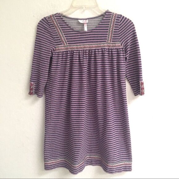 Matilda Jane long sleeve striped BoHo dress 12 - Picture 1 of 8